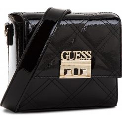 Torebka GUESS - HWPA69 90780 BKS. Czarne listonoszki damskie marki Guess, z aplikacjami, ze skóry ekologicznej. Za 399,00 zł.