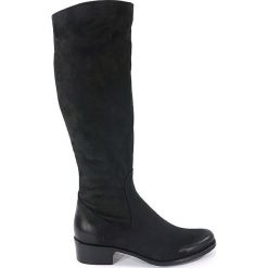 KOZAKI DAMSKIE ACO 1400 CZA900. Kozaki damskie ACORD, ze skóry, bez obcasa, bez zapięcia. Za 359,00 zł.