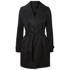 Vero Moda Damski płaszcz VMBERTA 3/4 JACKET COL Black (Wielkość S). Czarne kurtki damskie Vero Moda, s, bez wzorów. W wyprzedaży za 170,00 zł.