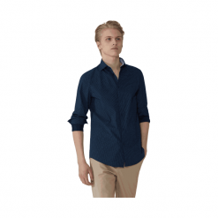 Trussardi Jeans Koszula męska 52C00134-1T002235 42 granatowa. Koszule męskie Trussardi Jeans, m, bez wzorów, z bawełny, bez kołnierzyka, bez rękawów. W wyprzedaży za 259,00 zł.