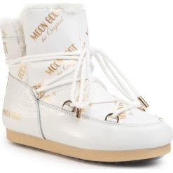 Śniegowce MOON BOOT - Mb Far Side 50 All Over 24201700001 White/Gold. Białe kozaki damskie Moon Boot, na zimę, ze skóry, bez zapięcia. W wyprzedaży za 1549,00 zł.