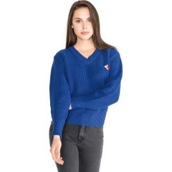 Scotch & Soda Sweter Niebieski. Niebieskie bluzy damskie Scotch & Soda, l, bez wzorów, z bawełny, bez rękawów, bez kaptura. Za 488,95 zł.