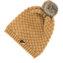 83-HF-008-5 Czapka damska. Żółte czapki zimowe damskie marki Wittchen, z materiału. Za 49,00 zł.