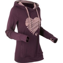 Bluzy damskie: Bluza z nadrukiem, długi rękaw bonprix czarny bez