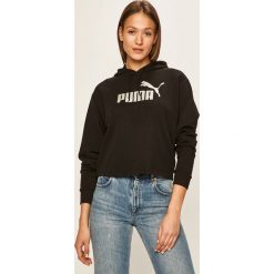 Puma - Bluza. Czarne bluzy damskie Puma, s, z nadrukiem, z elastanu, bez rękawów, z kapturem. W wyprzedaży za 159,90 zł.