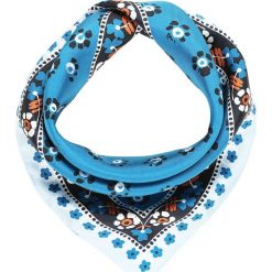 Chusty damskie: Tory Burch STAMPED FLORAL SILK NECKERCHIEF Chusta tory navy