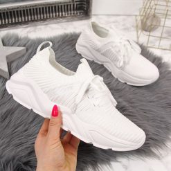 Buty sportowe damskie białe Big Star FF274954 - biały. Białe buty sportowe damskie BIG STAR, bez wzorów, sportowe. Za 179,99 zł.