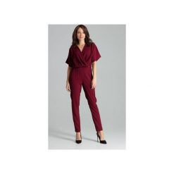 Kombinezon L062 Bordo. Czerwone kombinezony damskie Lenitif, na co dzień, xl, bez wzorów, bez kołnierzyka, z długim rękawem, długie. Za 239,00 zł.