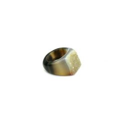 InspiRING Druza Agatu Naturalna rozmiar 14. Szare pierścionki damskie marki Brazi druse jewelry, z agatem. Za 270,00 zł.