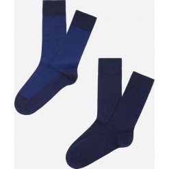 Skarpety 2 pack - Granatowy. Niebieskie skarpetki męskie Reserved, bez wzorów. Za 29,99 zł.