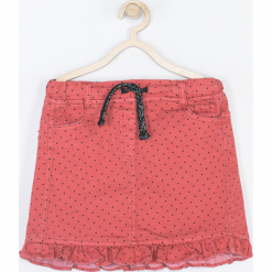 Spódnica. Pomarańczowe spódniczki dziewczęce marki LADY BUG, z nadrukiem, z gumy, midi. Za 69,90 zł.