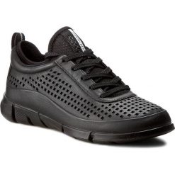 Sneakersy ECCO - Intrinsic 1 86001351052 Black/Black. Czarne półbuty damskie marki ecco, bez wzorów, ze skóry, bez obcasa, na płaskiej podeszwie, bez zapięcia. W wyprzedaży za 349,00 zł.