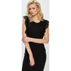 Liu Jo - Top. Czarne bluzki damskie marki Liu Jo, s, z elastanu, casualowe, z okrągłym kołnierzem, bez rękawów. W wyprzedaży za 229,90 zł.