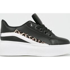 Answear - Buty. Czarne buty sportowe damskie ANSWEAR, bez wzorów, ze skóry, sportowe. W wyprzedaży za 69,90 zł.