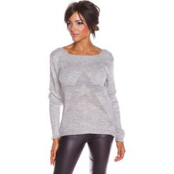 Sweter "Jostine" w kolorze jasnoszarym. Szare bez kategorii marki 100% Maille, s, ze splotem, z okrągłym kołnierzem. W wyprzedaży za 108,95 zł.