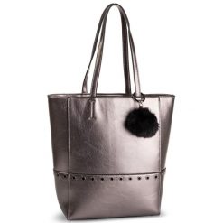 Torebka JENNY FAIRY - RX0272 Silver. Szare torebki klasyczne damskie Jenny Fairy, bez wzorów, ze skóry ekologicznej, klasyczne, bez dodatków. Za 119,99 zł.