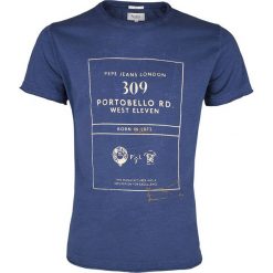T-Shirt Pepe Jeans Cocos Blue. Niebieskie t-shirty męskie Pepe Jeans, m, bez wzorów, z jeansu, bez kołnierzyka. Za 69,00 zł.