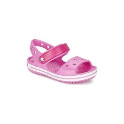 Sandały Dziecko Crocs CROCBAND SANDAL KIDS. Różowe sandały dziewczęce Crocs, bez zapięcia. Za 116,10 zł.