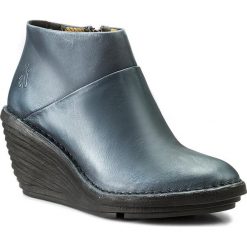Botki FLY LONDON - Sipifly P300670003 Reef. Niebieskie buty zimowe damskie marki Fly London, z materiału, na obcasie. W wyprzedaży za 289,00 zł.