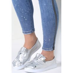 Trampki i tenisówki damskie: Srebrne Slip On Wendy