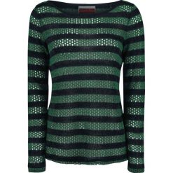Swetry klasyczne damskie: Jawbreaker Forest Stripes Sweater Sweter damski zielony/czarny