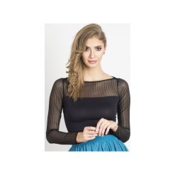 Bluzka Jenny. Czarne bluzki damskie marki Wow fashion, xl, w paski, z wiskozy, eleganckie, z długim rękawem. Za 139,00 zł.