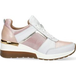 Sneakersy różowo białe. Różowe sneakersy damskie Arturo Vicci, ze skóry. Za 259,00 zł.
