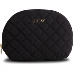 Kosmetyczka GUESS - PWFAPQ P9170 BLA. Czarne kosmetyczki męskie marki Guess, z aplikacjami, z materiału. Za 139,00 zł.