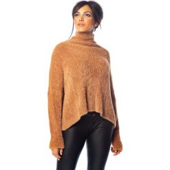 Sweter "Jada" w kolorze karmelowym. Pomarańczowe swetry damskie So Cachemire, l, bez wzorów, z bawełny, bez rękawów, bez kaptura. W wyprzedaży za 175,95 zł.