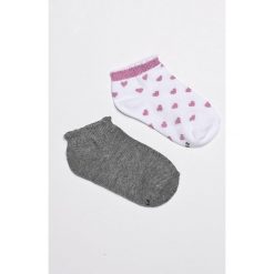 Blukids - Skarpetki dziecięce (2-pack). Szare skarpetki dziewczęce Blukids, bez wzorów, z elastanu. W wyprzedaży za 7,90 zł.