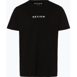Review - T-shirt męski, czarny. Czarne t-shirty męskie Review, m, z aplikacjami, bez kołnierzyka. Za 59,95 zł.