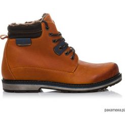 SKÓRZANE BUTY OCIEPLANE PAOLO PERUZZI 128-47-PP. Brązowe buty trekkingowe męskie marki Pakamera, na zimę. Za 279,00 zł.