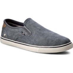 Tenisówki WRANGLER - Mitos Slip On WF0901035 Navy 16. Niebieskie półbuty męskie Wrangler, z gumy. W wyprzedaży za 169,00 zł.