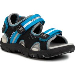Sandały GEOX - J S.Strada B J0224B 0CE14 C0035 M Black/Lt Blue. Niebieskie sandały chłopięce Geox, z materiału. Za 239,00 zł.