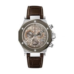 Zegarek "X72026G1S" w kolorze brązowym. Pomarańczowe, analogowe zegarki męskie Liu Jo, Guess, ze stali. W wyprzedaży za 789,95 zł.