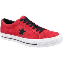 Converse One Star 163246c 41 Czerwone. Czerwone buty sportowe męskie marki Converse, ze skóry. W wyprzedaży za 299,99 zł.
