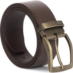 Pasek Męski LEE - Basic Belt LU025324 Dark Brown. Pomarańczowe paski męskie Lee, w paski, ze skóry. Za 149,00 zł.