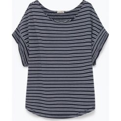 Koszulka "Mumymoon" w kolorze granatowo-białym. Niebieskie koszulki damskie American Vintage, s, w paski, z okrągłym kołnierzem. W wyprzedaży za 120,95 zł.
