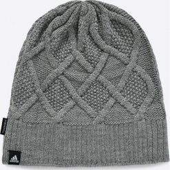 Adidas Performance - Czapka. Szare czapki damskie marki adidas Performance, z elastanu. W wyprzedaży za 59,90 zł.