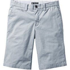 Rurki męskie: Bermudy chino w delikatny deseń Slim Fit bonprix srebrnoszary z nadrukiem