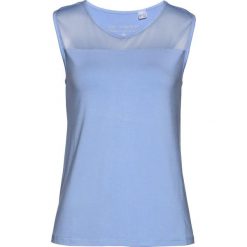 Top z siatkową wstawką bonprix perłowy niebieski. Niebieskie topy damskie bonprix. Za 32,99 zł.