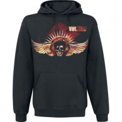 Volbeat Burning Skullwing Bluza z kapturem czarny. Czarne bluzy męskie marki Volbeat, xl, z nadrukiem, z kapturem, bez rękawów, z kapturem. Za 184,90 zł.