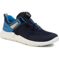 Sneakersy SUPERFIT - 0-609397-8000 Blau/Blau. Niebieskie trampki chłopięce Superfit, bez wzorów, ze skóry ekologicznej, na sznurówki. Za 379,00 zł.