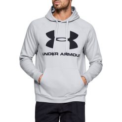 Under Armour Rival Fleece Sportstyle Logo Hoodie 1345628-014 bluzy męskie szare 3XL. Szare bluzy męskie Under Armour, xl, bez wzorów, z bawełny, sportowe, z kapturem, bez rękawów, z kapturem. W wyprzedaży za 179,99 zł.