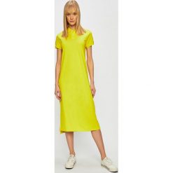 Polo Ralph Lauren - Sukienka. Żółte sukienki damskie Polo Ralph Lauren, na co dzień, s, bez wzorów, z bawełny, casualowe, polo, z krótkim rękawem, krótkie, midi, proste. W wyprzedaży za 479,90 zł.