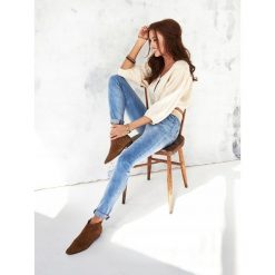 Spodnie damskie jeansowe jegginsy z eko skÓrĄ 26 s. Jeansy damskie Merg Selection, s, z bawełny. Za 69,00 zł.