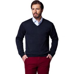 Sweter Robin Antracytowy. Szare swetry męskie LANCERTO, na wiosnę, s, bez wzorów, z bawełny, klasyczne. W wyprzedaży za 149,90 zł.