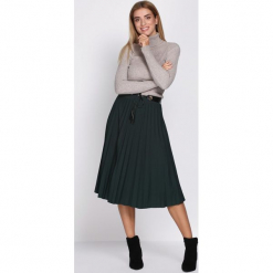 Ciemnozielona Spódnica Caramel. Brązowe spódniczki Born2be, l, midi. Za 89,99 zł.