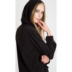 Bluzy damskie: Grafitowa bluza z kapturem BIALCON