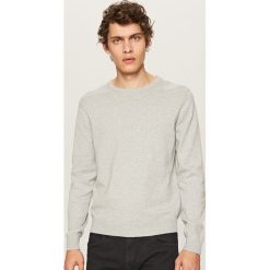 Swetry klasyczne męskie: Sweter basic – Jasny szar